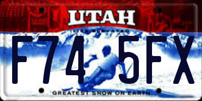 UT license plate F745FX