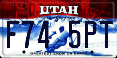 UT license plate F745PT
