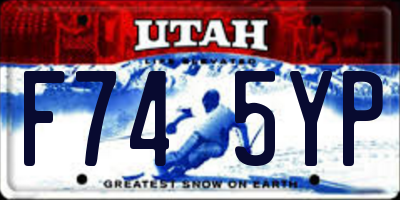 UT license plate F745YP