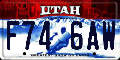 UT license plate F746AW