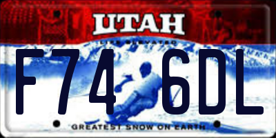 UT license plate F746DL