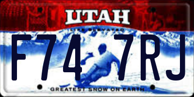UT license plate F747RJ