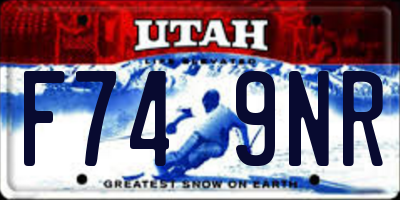 UT license plate F749NR