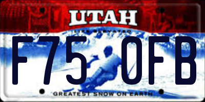 UT license plate F750FB
