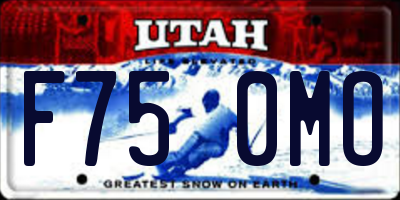 UT license plate F750MO