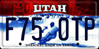 UT license plate F750TP