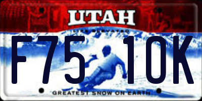 UT license plate F751OK