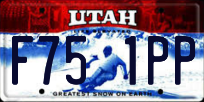 UT license plate F751PP