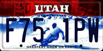 UT license plate F751PW