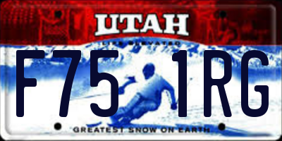 UT license plate F751RG