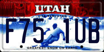 UT license plate F751UB