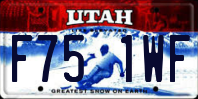 UT license plate F751WF