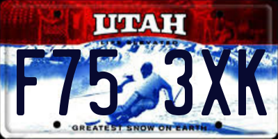 UT license plate F753XK