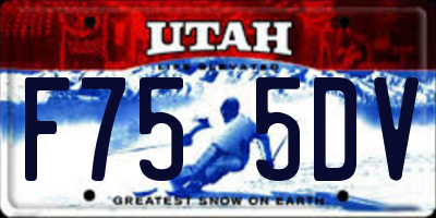 UT license plate F755DV