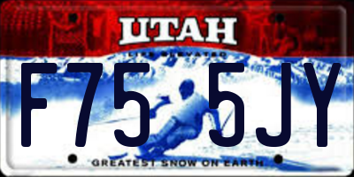 UT license plate F755JY