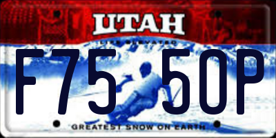 UT license plate F755OP