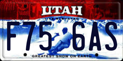 UT license plate F756AS