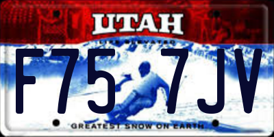 UT license plate F757JV