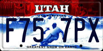 UT license plate F757PX
