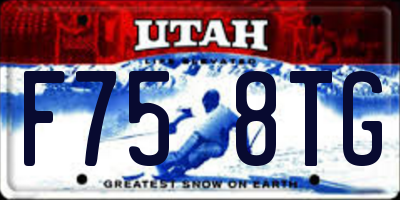 UT license plate F758TG
