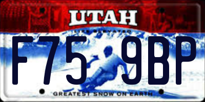 UT license plate F759BP