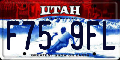 UT license plate F759FL