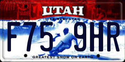 UT license plate F759HR
