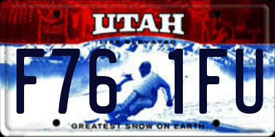 UT license plate F761FU
