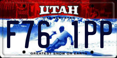 UT license plate F761PP