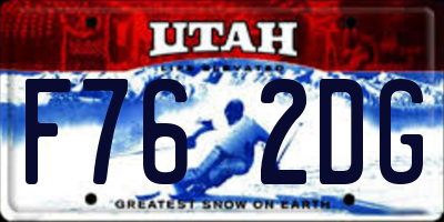 UT license plate F762DG
