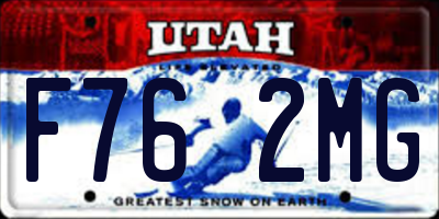 UT license plate F762MG