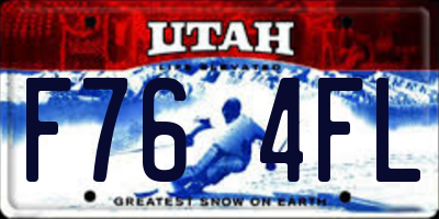 UT license plate F764FL