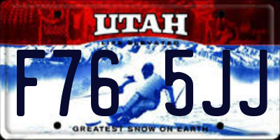 UT license plate F765JJ