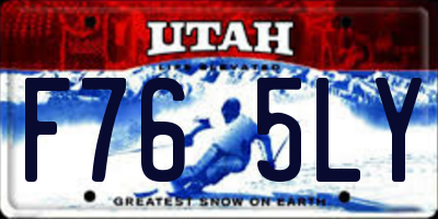UT license plate F765LY