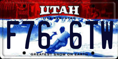 UT license plate F766TW