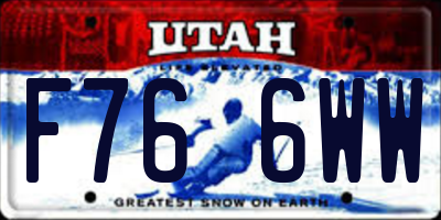 UT license plate F766WW