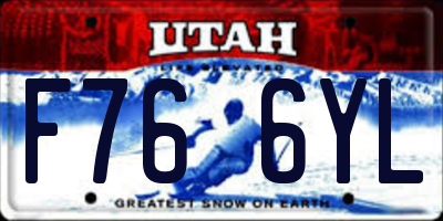 UT license plate F766YL