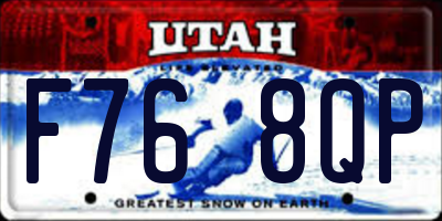 UT license plate F768QP