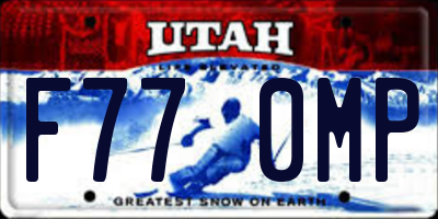 UT license plate F770MP