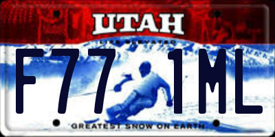 UT license plate F771ML