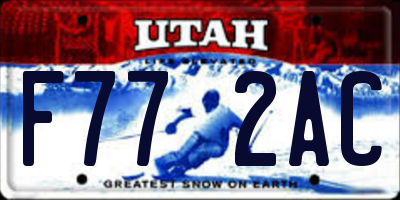 UT license plate F772AC