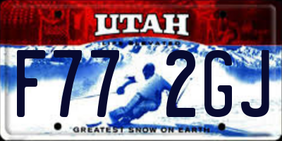 UT license plate F772GJ