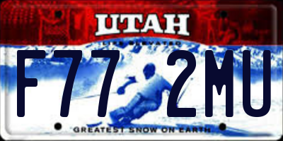 UT license plate F772MU