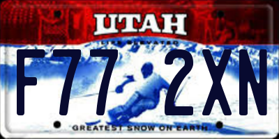 UT license plate F772XN