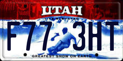 UT license plate F773HT