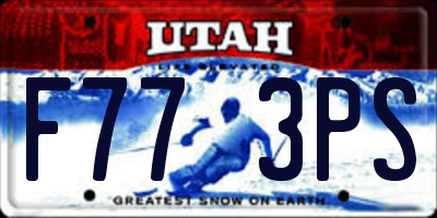 UT license plate F773PS