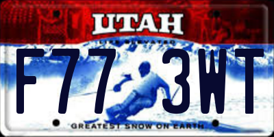 UT license plate F773WT