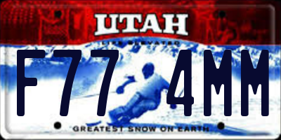 UT license plate F774MM