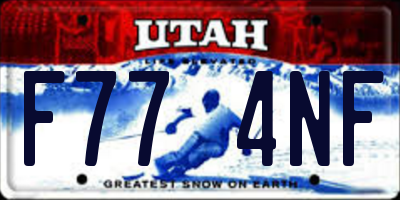 UT license plate F774NF