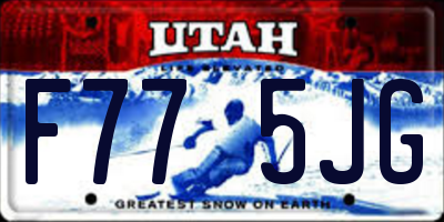 UT license plate F775JG